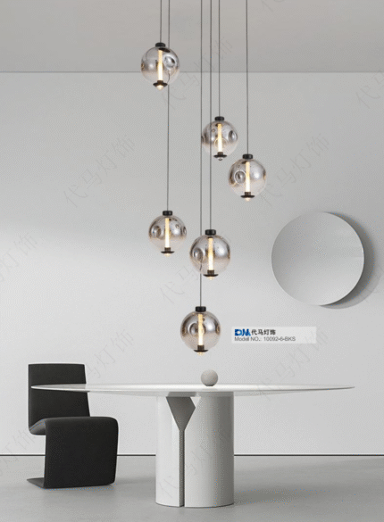 Luxury Ceiling light 10092-6-BKS