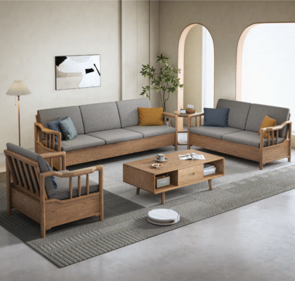 Wooden Sofa set S11- Ash wood Series