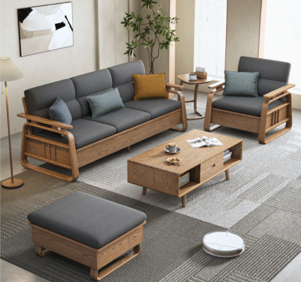 Wooden Sofa set S22-Ash Wood Series